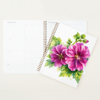 Agenda Purple Watercolor Flower Illustration
