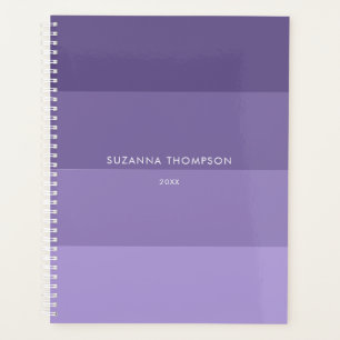 Agenda Púrpura de stripe horizontal moderna