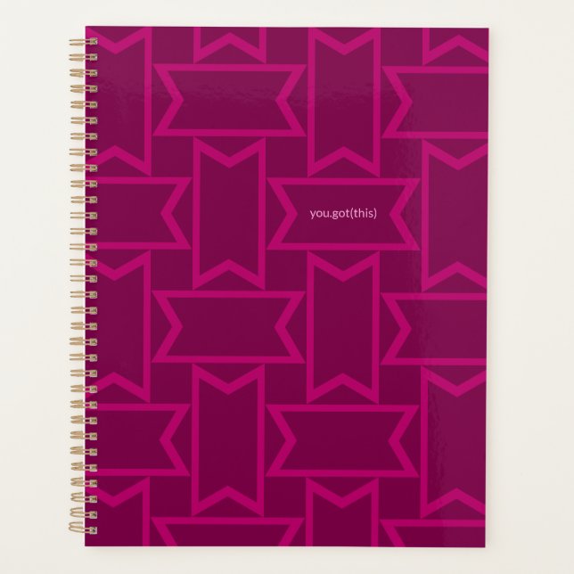 Agenda Púrpura e Pinks para Mulheres em Tecnologia (Frente)