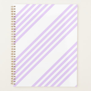 Agenda Púrpura Lilac e cinco faixas brancas