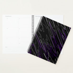 Agenda Púrpura Preta Marmoreada