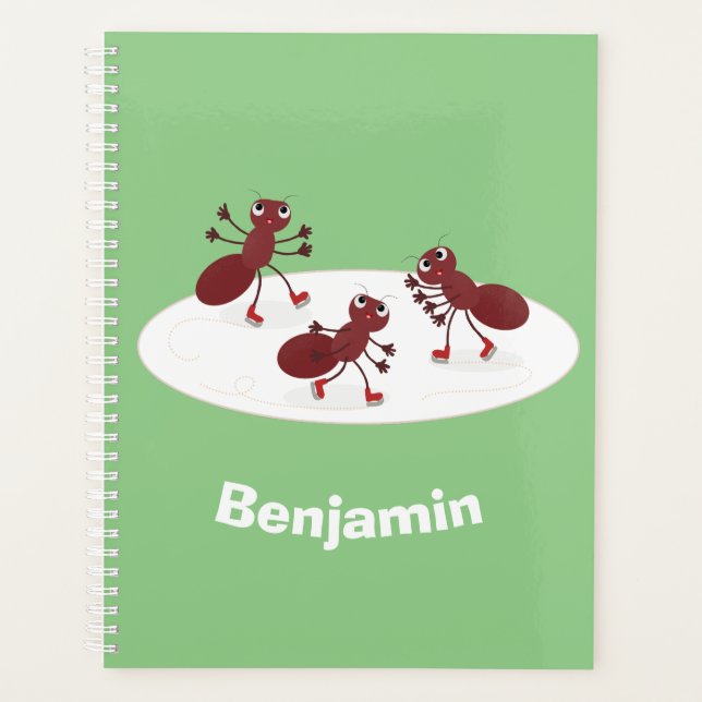 Agenda Quadrinhos de gelo de formigas vermelhas felizes (Frente)