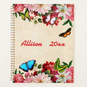 Agenda Quadro da Flor com Borboletas