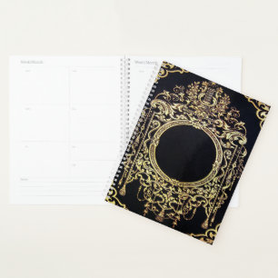 Agenda Quadro Dourado do Ornamentado de falha