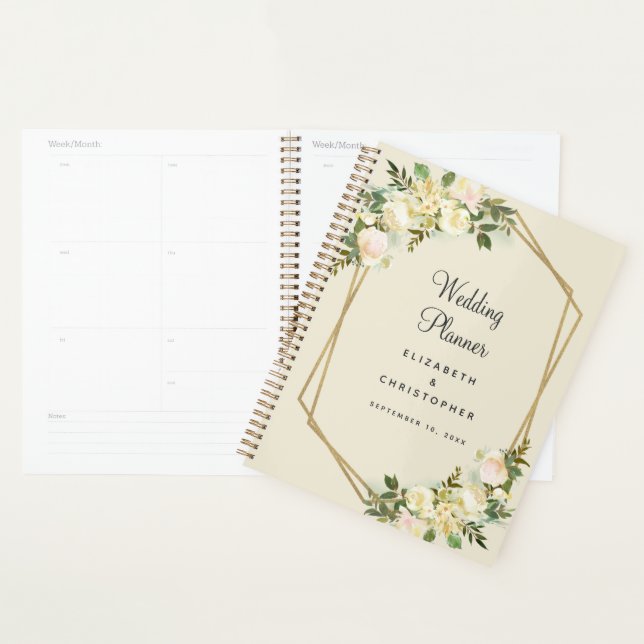 Agenda Quadro Dourado para Cachorros Elegante do Planejad (Exibição)