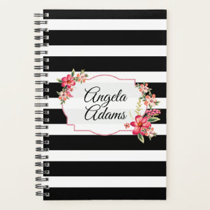 Agenda Quadro Luminoso Cor-de-Rosa Preto Elegante