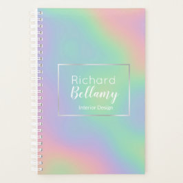 Agenda Quadro Metálico de Efeito do Arco-Íris Holográfico