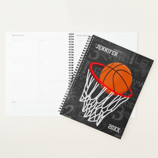 Agenda Quadro Personalizado de Basquete e Hoop (Exibição)
