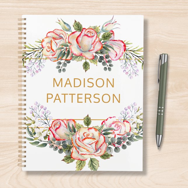 Agenda Quic Floral Girly Personalizado Elegante (Criador carregado)