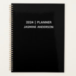 Agenda Quic Modern Black White 2024 Semanalmente Mensal<br><div class="desc">Chic Modern Black White 2024 Planeador Mensal Semanal</div>