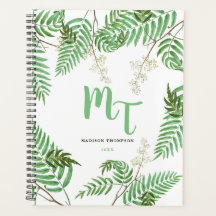 Quic Modern Watercolor Monograma do Script Greener