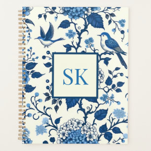 Agenda Quic Monograma Personalizado Chinoiserie, Hydrange