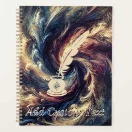 Agenda Quill Caneta Modern Abstrato Art
