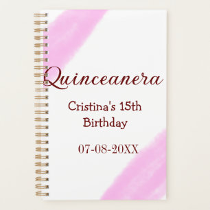 Agenda Quinceanera anos 15 de aniversário adicione nome t