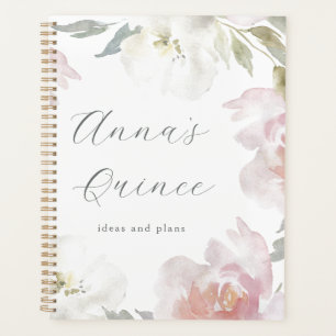 Agenda Quinceanera Personalizada, 15 Anos, Cor-de-Rosa