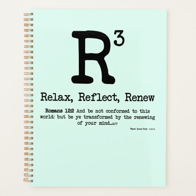 Agenda R3: Relaxe, Reflita, Renove (Frente)