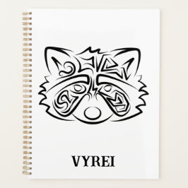 Agenda Racconon Tribal Negro e Branco