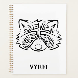 Agenda Racconon Tribal Negro e Branco