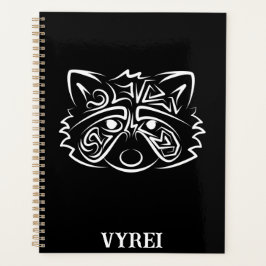 Agenda Racconon Tribal Negro e Branco