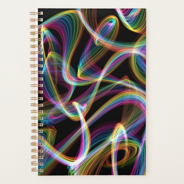 Agenda rainbow glowstick lightpainting : (Frente)