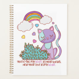 Agenda Rainbow Kitten Surprise Heart Lyric Quote Planner