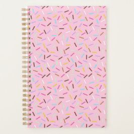 Agenda Rainbow Pink Donut Sprinkles Notebook Planner 