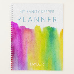 Agenda Rainbow Watercolor Stripe Modern