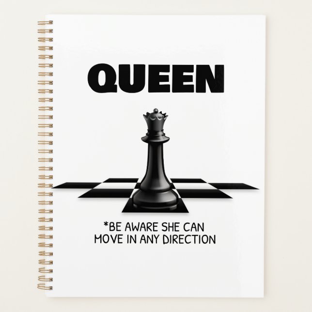 Agenda Rainha Chess, Tenha Consciência Que Pode Se Mover  (Frente)