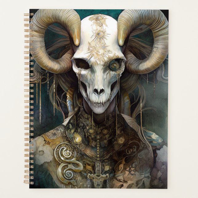 Agenda Ram Skull Surreal Fantasy Art (Frente)
