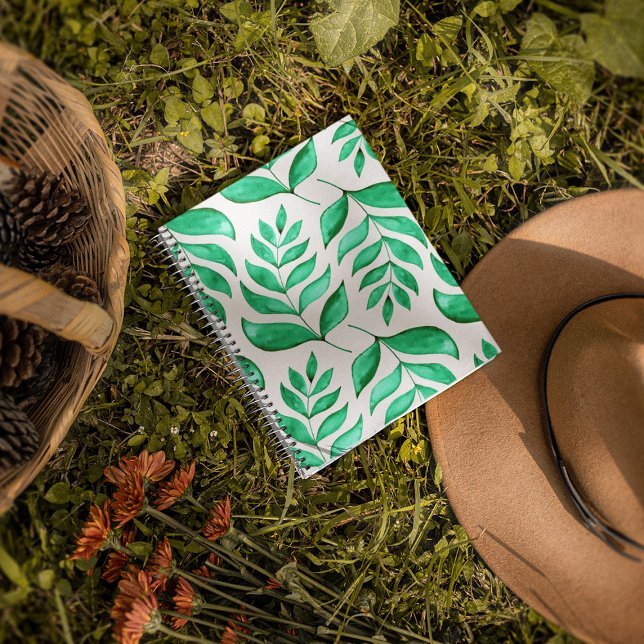 Agenda Ramais simples de aquarelas - verdes (Criador carregado)