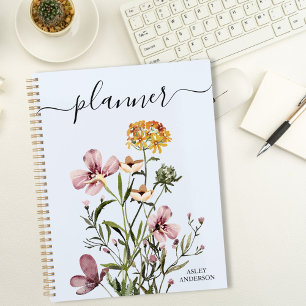 Agenda Ramalhete de Flores Silvestres em Aquarela #1