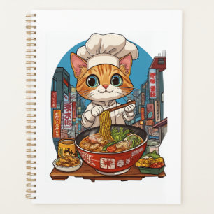 Agenda Ramen Neko � Comida Anime Gato Chef Engraçado