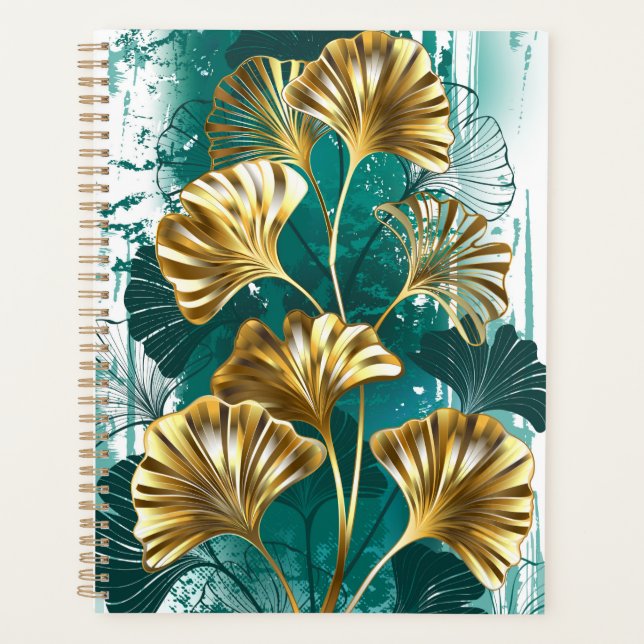 Agenda Ramificação com Ouro deixa Ginko Biloba (Frente)