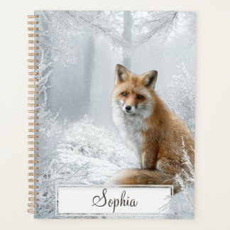 Agenda Rapariga da Floresta de Inverno Personalizada