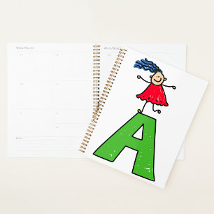 Agenda Rapariga Dançando em Verde - Um Alfabeto Divertido