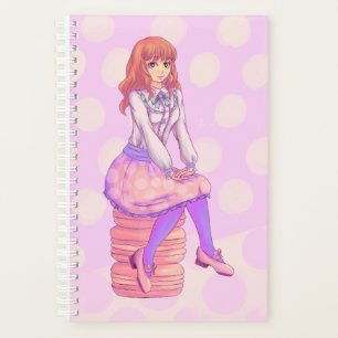 Agenda Rapariga de Macaron Rosa