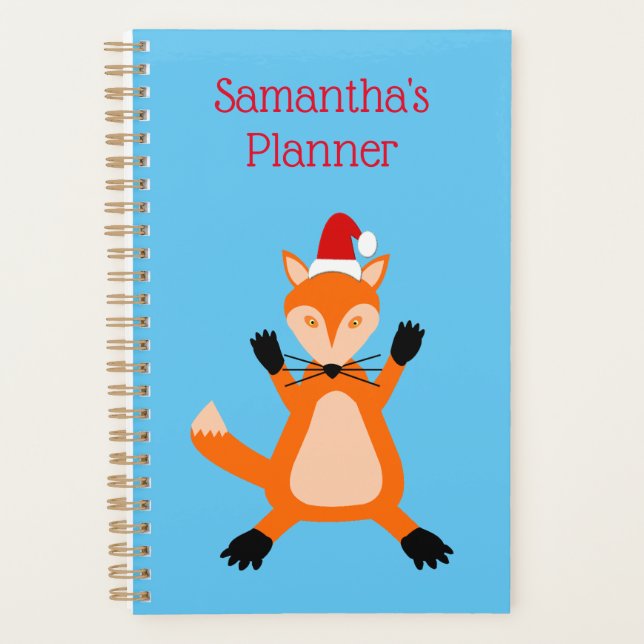Agenda Rapariga de Natal Bonito Personalizada (Frente)