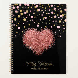 Agenda Rapariga Menina Rosa Sparkle Heart