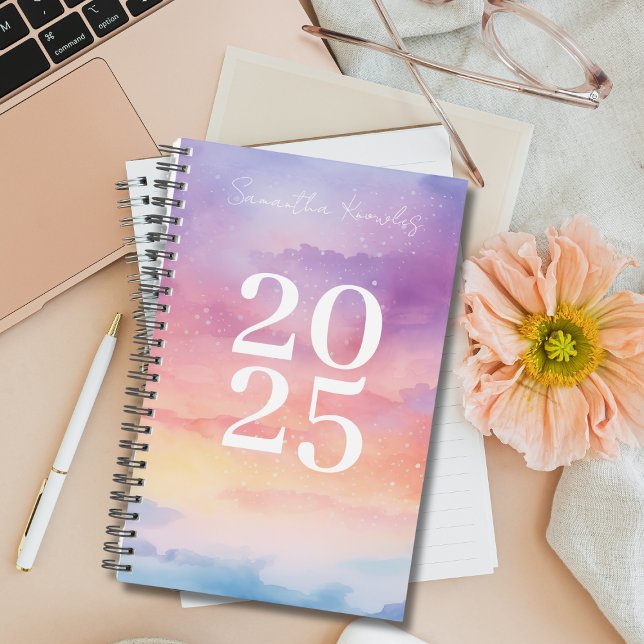 Agenda Raparigas Rainbow Gradient Sky 2025 Semanalmente (Criador carregado)