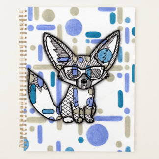 Agenda Raposa Fennec Legal com Óculos de Sol Azul Spi