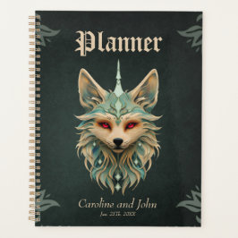 Agenda Raposa mística com olhos vermelhos perfurantes