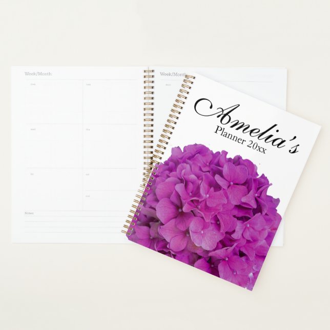 Agenda Raspberry pink hydrangeas pink magenta flowers  (Exibição)