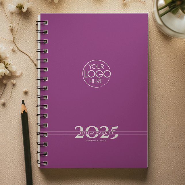 Agenda Raspberry Roxo Texto sobreposto Semanalmente (Criador carregado)