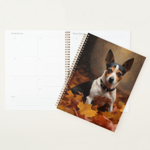 Agenda Rat Terrier nas Folhas de Outono Caem Inspiração