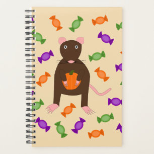 Agenda Rato de Halloween e Abóbora