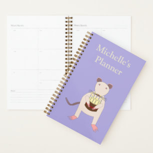 Agenda Rato Siamês com Bolo de Aniversário Personalizado