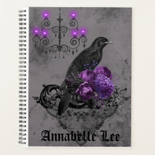 Agenda Raven romântico com Chandelier Gothic Planner