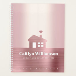 Agenda Real Estate Pink Rose Gold Foil Broil Agent House