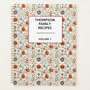 Agenda Receita Personalizada de Neutros Florais Elegantes
