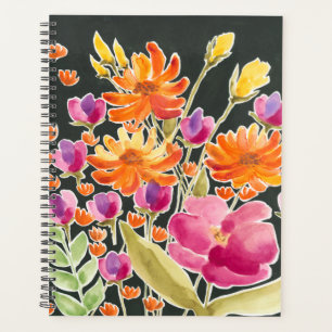 Agenda Recolha esplêndida - Flores Rosa e Laranja